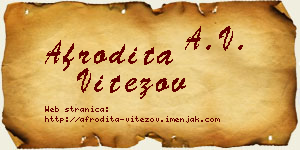 Afrodita Vitezov vizit kartica
